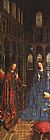 Jan Van Eyck Canvas Paintings - The Annunciation
